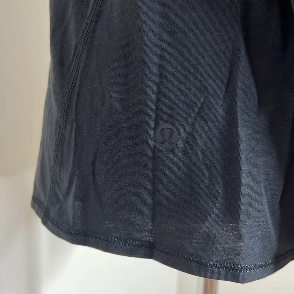 LULULEMON Black High Neck Open Back Tank Top S